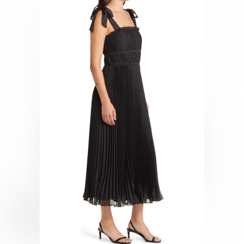 Adelyn Rae Bianca Pleated Organza Midi Dress - Picture 1 of 4